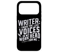 Writer: I Make Voices in My Head Work for Me Funny Inspiring Case for iPhone 17 Pro Max