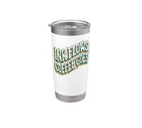 Writer Ink Flows Coffee Goes Author Illustrator Stainless Steel Insulated Tumbler