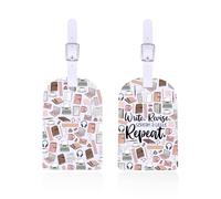 Writer Luggage Tag Author -Writing Lover - Write Revise Scream A Little Repeat Baggage Tag Journalist Reporter Gift (Writer Tag)