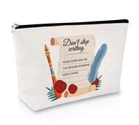 Writer Makeup Bag Motivational Writer Gifts Novelist Gifts for Women Female Friendship Gift for Author Novelist Cosmetic Bag Future Author Gift for Writing Lover Mom Daughter Sister Besties