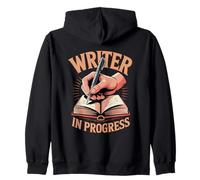 Writer Progress Writing Poets Journalist Book Writer Zip Hoodie