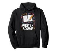 Writer Squad Cute Notebook & Pen Pullover Hoodie