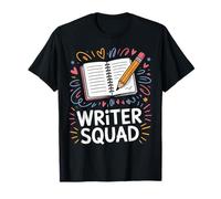 Writer Squad Cute Notebook & Pen T-Shirt