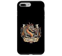 Writer's block dragon tattoo writing humor author birthday Case for iPhone 7 Plus/8 Plus
