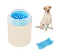 Writer's Block Look Portable Paw Cleaning Cup with Silicone Brush Soft Essential For All Pets Owners for Dogs Cats