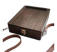 Writers Messenger Wood Box - Classic Artist Storage Chest | Vintage Wooden Art Supply Organizer with Handle for Outdoor Painting Gear, Writing Instruments, Brushes, Scissors, Creative essentiales