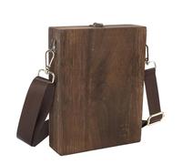 Writers Messenger Wood Box Travel Art Bag Portable Artist Tool Sketch Box Easel for Outdoor Painting Carbonized Brown
