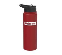 Writers Writing Write On Stainless Steel Insulated Water Bottle