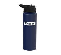 Writers Writing Write On Stainless Steel Insulated Water Bottle