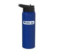 Writers Writing Write On Stainless Steel Insulated Water Bottle