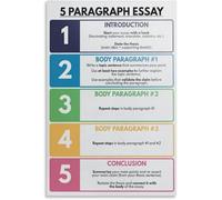 Writing an Essay Poster, How to Write an Essay, 5 Paragraph Essay, English Classroom Posters, Educational Poster Metal Tin Sign Wall Art for Room Aesthetic 6x8 inch