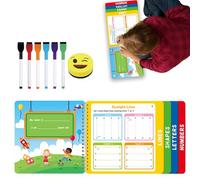 Writing Book for Children | Reusable Notebook for Preschool Writing Learning - School Supplies for Home Learning Preschool Activities for Home and School 'Childhood