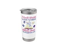 Writing Book Novel Writer & Published Author I Create Worlds Stainless Steel Insulated Tumbler