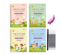 Writing Books, Hand Writing Practice Book, Magic Books for Children, Reusable Grooved Handwriting Workbooks with Disappearing Ink