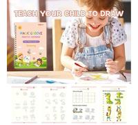 Writing Books, Magic Practice Copybook, Handwriting Workbooks Number Letter Tracing with Grooves Write Practice Magics Pen, Numbers Letter Tracing, Reusable Copybooks(Spanish-1SET,Ten pens)