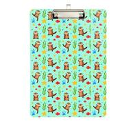 Writing Clipboard Letter Size Playful Otter Aquatic Life Silver