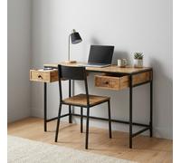 vidaXL Writing Desk Brown 105 x 50 x 75 cm Solid Mango Wood and Metal | This desk has a great look with natural wood and black metal, fitting in perfectly with loads of interior styles,