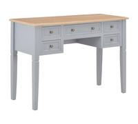vidaXL Writing Desk Grey 109.5cm Wood French-style Office Laptop Study Desk