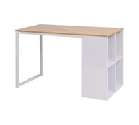 Writing Desk Oak and White Home Office Computer Study Table Furniture vidaXL
