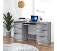 Vidaxl Writing Desk Grey Sonoma 140X50X77 Cm Engineered Wood