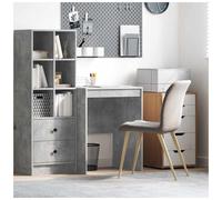 Writing desk 60x50x76cm Concrete Grey Engineered Wood Compact Office for Home
