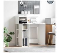 vidaXL Desk White Engineered Wood 90 x 48 x 101.5 cm