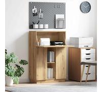 vidaXL Desk Artisan Oak Engineered Wood 71.5 x 31.5 x 106.5 cm, Brown