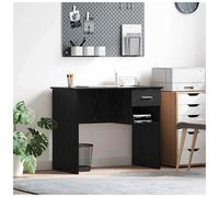 Writing Desk Black Oak 90x49x75 cm Engineered Wood Drawer Shelf Modern for Home