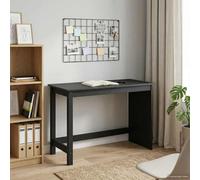 vidaXL Desk Black 112 x 50 x 75 cm Solid Pine Wood