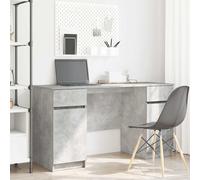 Writing Desk Concrete Grey 140x49x76cm Engineered Wood Matte with Drawer incl.