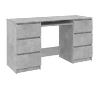 Writing Desk Concrete Grey Engineered Wood Computer Study Laptop Table vidaXL