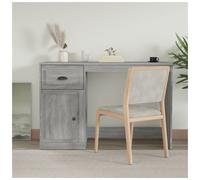 Writing Desk Grey Sonoma 115x50x75cm Engineered Wood Drawer Compact Minimalist.
