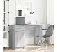 vidaXL Desk with Drawer Grey sonoma 140 x 49 x 76 cm Engineered wood