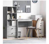 Writing Desk Grey Sonoma 70x40x76cm Engineered Wood Compact Study Table for Home