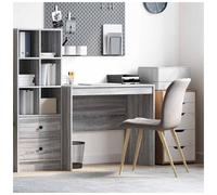 Writing Desk Grey Sonoma 90x50x76cm Engineered Wood Compact Home Workspace Study