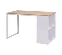 Writing Desk Oak and White Home Office Computer Study Table Furniture vidaXL