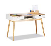 Writing desk Scandinavian Office Table 2 Drawers Pine Legs Modern Writing Table