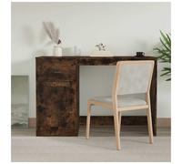 Writing Desk Smoked Oak 115x50x75cm Engineered Wood Compact Drawer Minimalist UK
