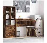 vidaXL Desk Smoked Oak 80 x 40 x 76 cm, Brown