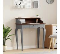 Writing Desk Solid Mahogany 80x40x92cm Antique Vintage Brown/White Handmade desk