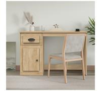Writing Desk Sonoma Oak 115x50x75 cm Engineered Wood Compact Drawer Minimalists