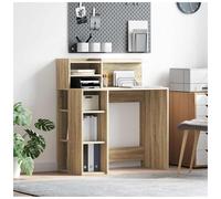 Desk with Shelf with Storage Engineered Wood Writing Home Office Modern vidaXL