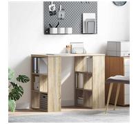 Desk with Shelf with Storage Engineered Wood Modern Writing Home Office vidaXL