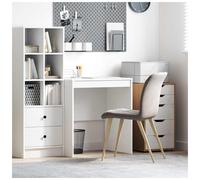 Writing Desk White 70x50x76cm Engineered Wood Compact Study Table Modern SlimTop