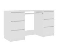 Writing Desk White Engineered Wood Computer Table Laptop Workstation vidaXL