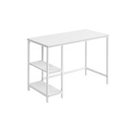 Writing Desk with 2 Shelves on Left or Right, Maple White / 60D x 100W cm
