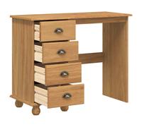 Writing Desk with Drawer with Storage ASKIM Solid Pine Wood Modern Task vidaXL
