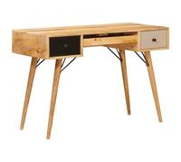 Writing Desk with Drawer with Storage Brown Solid Mango Wood Table vidaXL