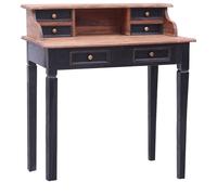 Writing Desk with Drawers Secretary Computer Desk Solid Reclaimed Wood vidaXL