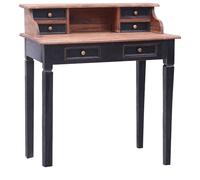 vidaXL Writing Desk with Drawers Writing Table Study Desk Solid Mahogany Wood